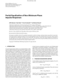 Báo cáo hóa học:  Partial Equalization of Non-Minimum-Phase Impulse Responses