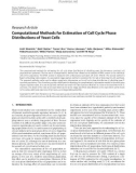 Báo cáo hóa học:  Research Article Computational Methods for Estimation of Cell Cycle Phase Distributions of Yeast Cells