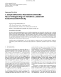 Báo cáo hóa học:   Research Article A Simple Differential Modulation Scheme for Quasi-Orthogonal Space-Time Block Codes with Partial Transmit Diversity