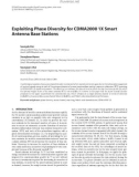 Báo cáo hóa học:  Exploiting Phase Diversity for CDMA2000 1X Smart Antenna Base Stations