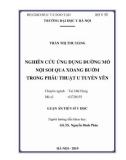 Luận án tiến sĩ Y học: Nghiên cứu ứng dụng đường mổ nội soi qua xoang bướm trong phẫu thuật u tuyến yên