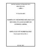 Khóa luận tốt nghiệp đại học: Nghiên cứu thành phần hóa học cặn Metanol của loài sao biển đỏ Anthenea aspera