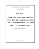 Khóa luận tốt nghiệp đại học: Bước đầu nghiên cứu thành phần hóa học phân đoạn nước cây Tầm bóp Physalis angulata