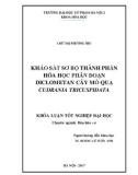 Khóa luận tốt nghiệp đại học: Khảo sát sơ bộ thành phần hóa học phân đoạn diclometan cây Mỏ quạ (Cudrania tricuspidata)