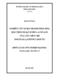 Khóa luận tốt nghiệp đại học: Nghiên cứu sơ bộ thành phần hóa học phân đoạn ethyl acetate cây Viễn chí (Polygala japonica Houtt)