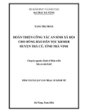 Tóm tắt luận văn Thạc sĩ Kinh tế: Hoàn thiện công tác an sinh xã hội cho đồng bào dân tộc Khmer huyện Trà Cú, tỉnh Trà Vinh