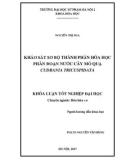 Khóa luận tốt nghiệp đại học: Khảo sát sơ bộ thành phần hóa học phân đoạn nước cây Mỏ quạ (Cudrania tricuspidata)