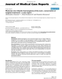 Báo cáo y học: Moderate size infantile haemangioma of the neck – conservative or surgical treatment? : a case report