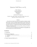 Báo cáo toán học: Quantum Field Theory over Fq