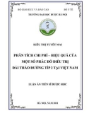 Luận án Tiến sĩ Dược học: Phân tích chi phí – hiệu quả của một số phác đồ điều trị đái tháo đường típ 2 tại Việt Nam