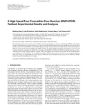 Báo cáo hóa học:  A High-Speed Four-Transmitter Four-Receiver MIMO OFDM Testbed: Experimental Results and Analyses