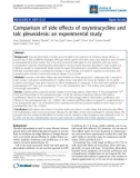 Báo cáo y học:  Comparison of side effects of oxytetracycline and talc pleurodesis: an experimental study.