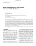 Báo cáo hóa học:  Model Order Selection in Multi-baseline Interferometric Radar Systems