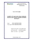 Đồ án tốt nghiệp: Nghiên cứu khả năng thay thế bột mì bằng bột chuối xanh để chế biến bánh quy