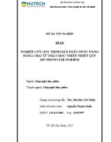 Đồ án tốt nghiệp: Nghiên cứu quy trình sản xuất nước uống đóng chai từ thảo mộc thiên nhiên quy mô phòng thí nghiệm