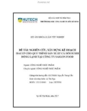 Đồ án tốt nghiệp: Nghiên cứu, xây dựng kế hoạch HACCP cho quy trình sản xuất cá hồi sushi đông lạnh tại Công ty Saigon food