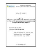 Đồ án tốt nghiệp: Khảo sát quy trình chế biến bột hạt mít và ứng dụng trong sản xuất bánh cookie quy mô phòng thí nghiệm