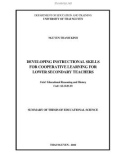 Summary of thesis of educational science: Developing instructional skills for cooperative learning for lower secondary teachers