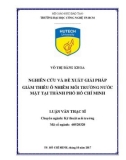 Luận văn Thạc sĩ Kỹ thuật môi trường: Nghiên cứu và đề xuất giải pháp giảm thiểu ô nhiễm môi trường nước mặt tại Thành phố Hồ Chí Minh