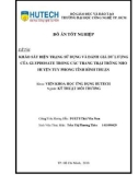 Đồ án tốt nghiệp: Khảo sát hiện trạng sử dụng và đánh giá dư lượng của Glyphosate trong các trang trại trồng nho tại huyện Tuy Phong, tỉnh Bình Thuận