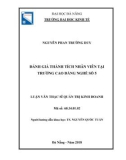 Luận văn Thạc sĩ Quản trị kinh doanh: Đánh giá thành tích nhân viên tại trường Cao đẳng nghề số 5