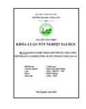 Khoá luận tốt nghiệp Đại học: Đánh giá hiện trạng môi trường nông thôn trên địa bàn xã Minh Lương, huyện Văn Bàn, tỉnh Lào Cai