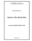 Luận án Tiến sĩ Ngữ văn: Thơ du tiên đời đường