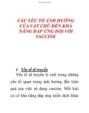 các yếu ảnh hưởng