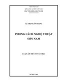 Luận án Tiến sĩ Ngữ văn: Phong cách nghệ thuật Sơn Nam