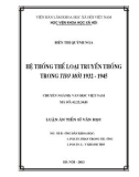 Luận án Tiến sĩ Ngữ văn: Hệ thống thể loại truyền thống trong Thơ Mới 1932-2945