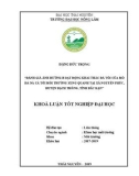 Khoá luận tốt nghiệp Đại học: Đánh giá ảnh hưởng hoạt động khai thác đá vôi của mỏ đá Nà Cà tới môi trường xung quanh tại xã Nguyên Phúc, huyện Bạch Thông, tỉnh Bắc Kạn