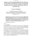 Nghiên cứu đề xuất giải pháp điều tiết phần giá trị tăng thêm từ đất không do người sử dụng đất mang lại tại một số dự án ở thành phố Việt Trì tỉnh Phú Thọ