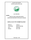 Khoá luận tốt nghiệp Đại học: Đánh giá chất lượng môi trường không khí trên địa bàn thành phố Tuyên Quang