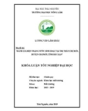 Khoá luận tốt nghiệp Đại học: Đánh giá hiện trạng nước sinh hoạt tại thị trấn Chợ Mới, huyện Chợ Mới, tỉnh Bắc Kạn