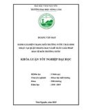 Khoá luận tốt nghiệp Đại học: Đánh giá hiện trạng môi trường nước thải sinh hoạt tại quận Hoàng Mai và đề xuất giải pháp bảo vệ môi trường nước