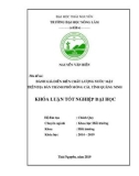 Khoá luận tốt nghiệp Đại học: Đánh giá diễn biến chất lượng nước mặt trên địa bàn thành phố Móng Cái, tỉnh Quảng Ninh