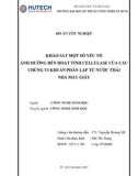 Đồ án tốt nghiệp: Khảo sát một số yếu tố ảnh hưởng đến hoạt tính cellulase của các chủng vi khuẩn phân lập từ nước thải nhà máy giấy