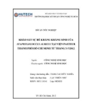 Đồ án tốt nghiệp: Khảo sát sự đề kháng kháng sinh của Staphylococcus aureus tại Viện Pasteur Thành phố Hồ Chí Minh từ tháng 5-7/2012