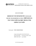 Đồ án tốt nghiệp: Khảo sát tần số gen PIT-1 (Pituitary specific transcription factor 1) trên đàn gà Tàu vàng nuôi tại một Trung tâm giống vật nuôi