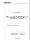 Đồ án tốt nghiệp: Khảo sát các yếu tố ảnh hưởng đến khả năng sinh hợp chất kháng khuẩn của vi khuẩn Lactobacillus plantarum