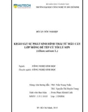 Đồ án tốt nghiệp: Khảo sát sự phát sinh hình thái từ mẫu cấy lớp mỏng đế tép củ tỏi Lý Sơn (Allium sativum L.)