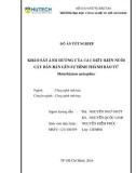 Đồ án tốt nghiệp: Khảo sát ảnh hưởng của các điều kiện nuôi cấy bán rắn lên sự hình thành bào tử Metarhizium anisopliae