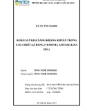 Đồ án tốt nghiệp: Khảo sát khả năng kháng khuẩn trong cao chiết lá đắng (Vernonia amygdalina Del)