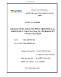 Đồ án tốt nghiệp: Khảo sát khả năng ứng dụng dịch nuôi cấy vi khuẩn Lactobacillus sp. L5 vào bảo quản và xử lí hạt bắp
