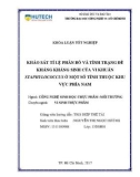 Khóa luận tốt nghiệp: Khảo sát tỉ lệ phân bố và tình trạng đề kháng kháng sinh của vi khuẩn Staphylococcus ở một số tỉnh thuộc khu vực phía nam