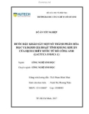 Đồ án tốt nghiệp: Bước đầu khảo sát một số thành phần hóa học và đánh giá hoạt tính kháng khuẩn của dịch chiết nước từ Bồ công anh (Lactuca indica L)