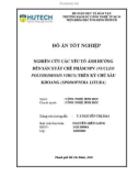 Đồ án tốt nghiệp: Nghiên cứu các yếu tố ảnh hưởng đến sản xuất chế phẩm NPV (Nucleo polyhedrosis virus) trên ký chủ sâu khoang (Spodoptera litura)