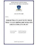 Luận văn tốt nghiệp Công nghệ thực phẩm: Ảnh hưởng của mất nước thẩm thấu và sấy không khí nóng lên chất lượng của đu đủ