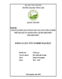 Khóa luận tốt nghiệp: Đánh giá hiệu quả sử dụng đất sản xuất nông nghiệp trên địa bàn xã Thanh Hưng, huyện Điện Biên, tỉnh Điện Biên