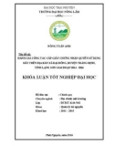 Khóa luận tốt nghiệp: Đánh giá công tác cấp giấy chứng nhận quyền sử dụng đất tại thị trấn Thất Khê - huyện Tràng Định - tỉnh Lạng Sơn giai đoạn 2014 - 2016